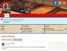 Tablet Screenshot of lonnieqsbbq.com